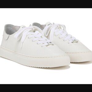 Sam Edelman Poppy Lace-Up Leather Sneaker, White 7.5